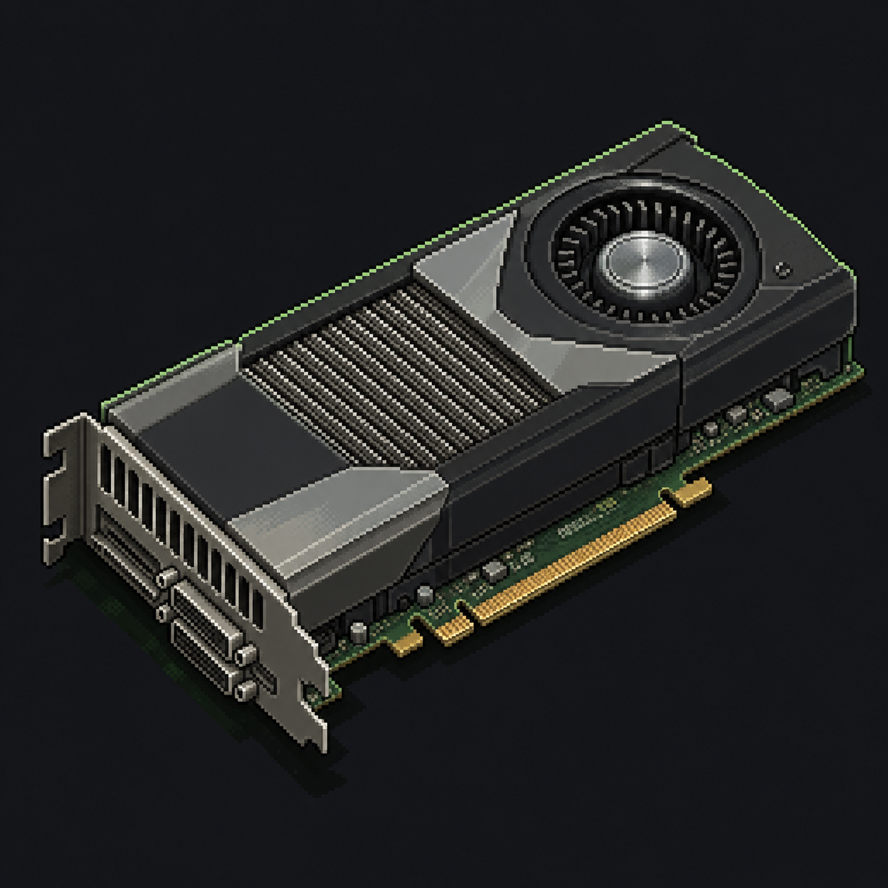 Pixel art GeForce 9800 GTX+