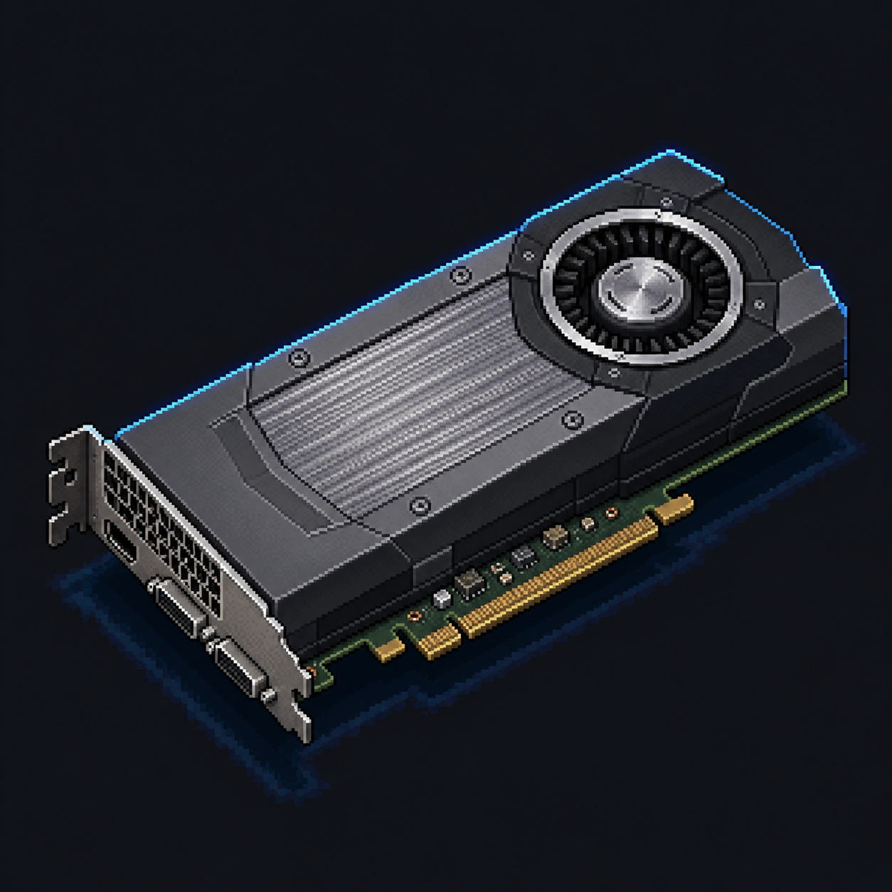 Pixel art GeForce GTX 750 Ti
