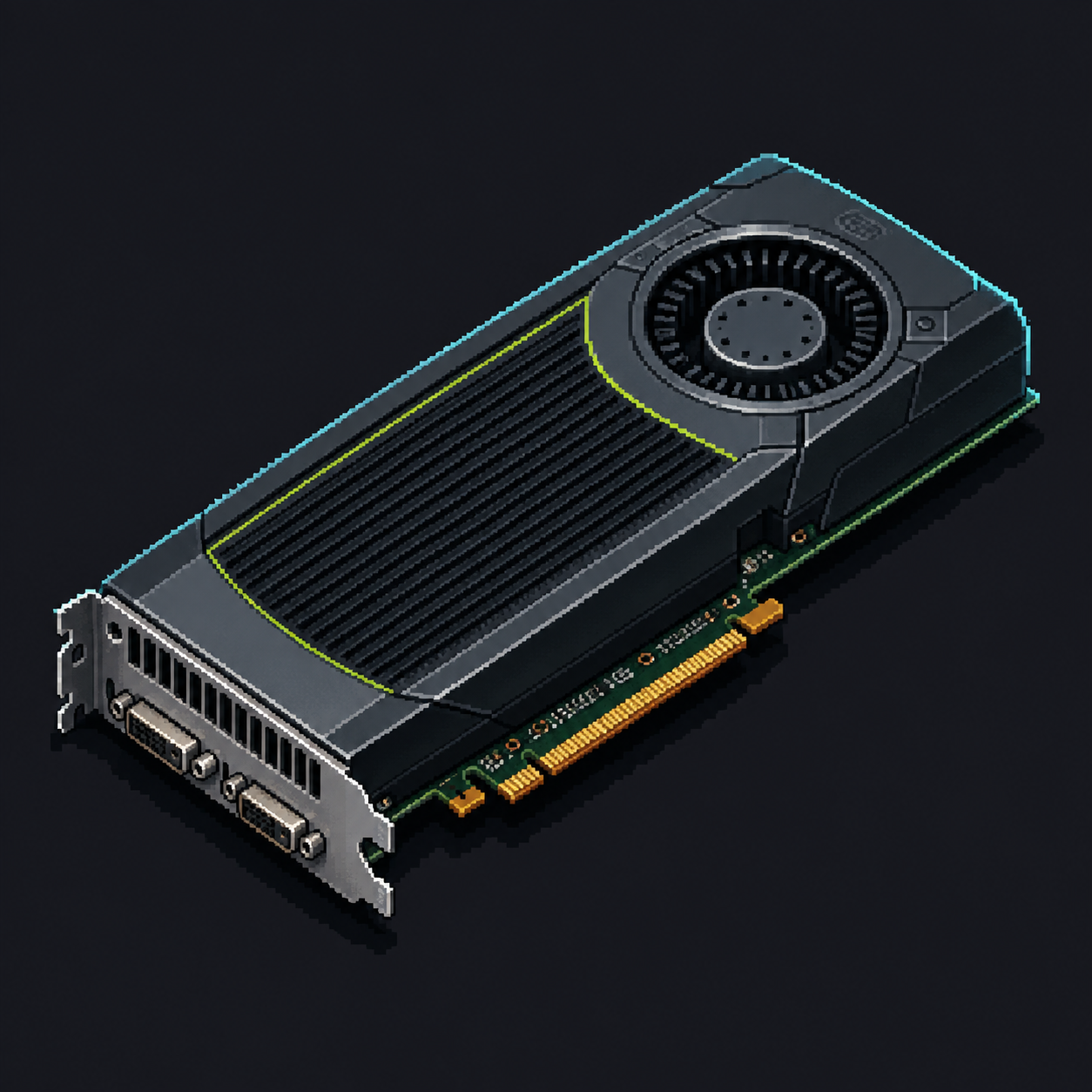Pixel art GeForce GTX 560 Ti